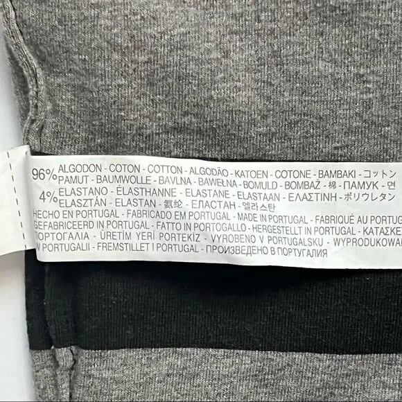 ZARA W&B Collection midi skirt bodycon pencil stretch striped black grey size M - Picture 10 of 12